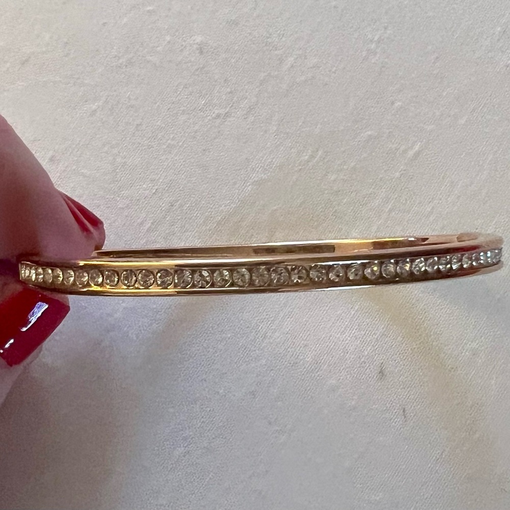 Swarovski Gold Bracelet with Clear Crystals